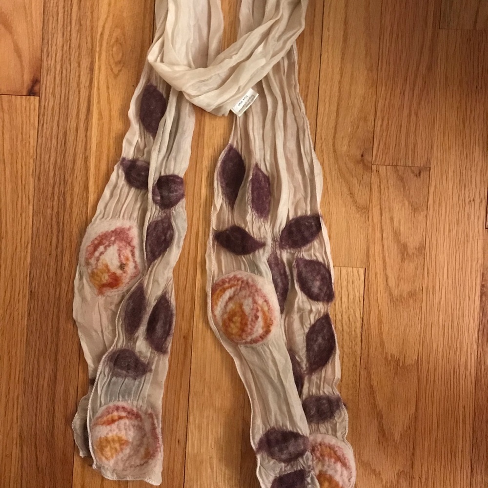 Ikonium Studio Silk and Felt Scarf RARE!